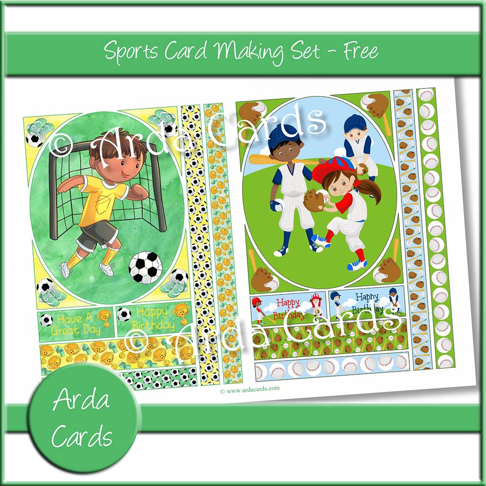 Free Printable Card Making Kit Sports