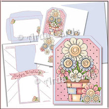 Load image into Gallery viewer, Spring Flowers Printable Pop Out Banner Card - The Printable Craft Shop