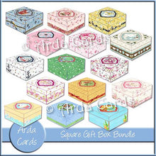 Load image into Gallery viewer, Square Printable Gift Box Bundle - The Printable Craft Shop