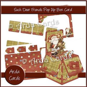 Such Deer Friends Pop Up Box Card - The Printable Craft Shop