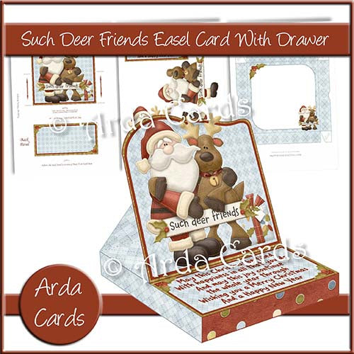 Such Deer Friends Easel Card With Drawer