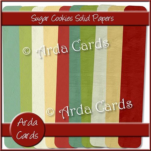 Sugar Cookies Solid Papers - The Printable Craft Shop