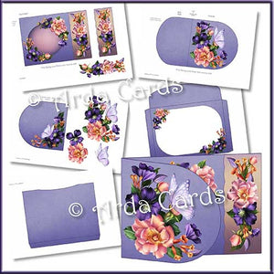 Summer Blooms Printable D Flap Wrap Around Card - The Printable Craft Shop - 2