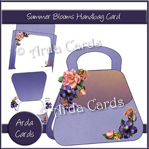 Summer Blooms Handbag Card - The Printable Craft Shop