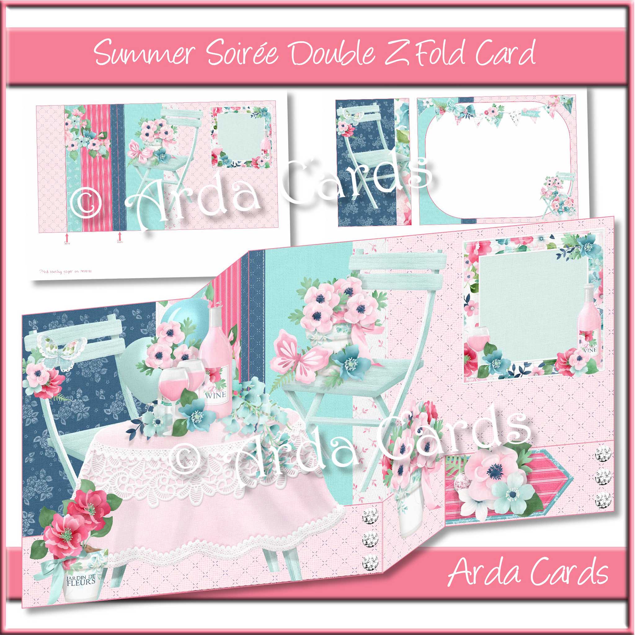 Summer Soirée Double Z Fold Card