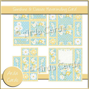 Sunshine & Daisies Neverending Card - The Printable Craft Shop