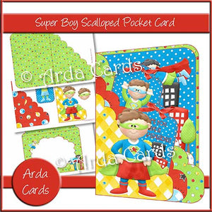 Super Boy Scalloped Pocket Card