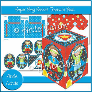 Super Boy Secret Treasure Box - The Printable Craft Shop