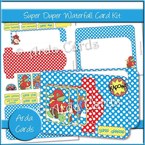 Super Duper Waterfall Card Kit - The Printable Craft Shop