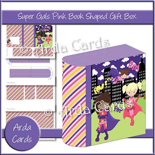 Super Gals Pink Book Shaped Gift Box