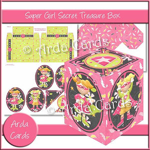 Super Girl Secret Treasure Box - The Printable Craft Shop