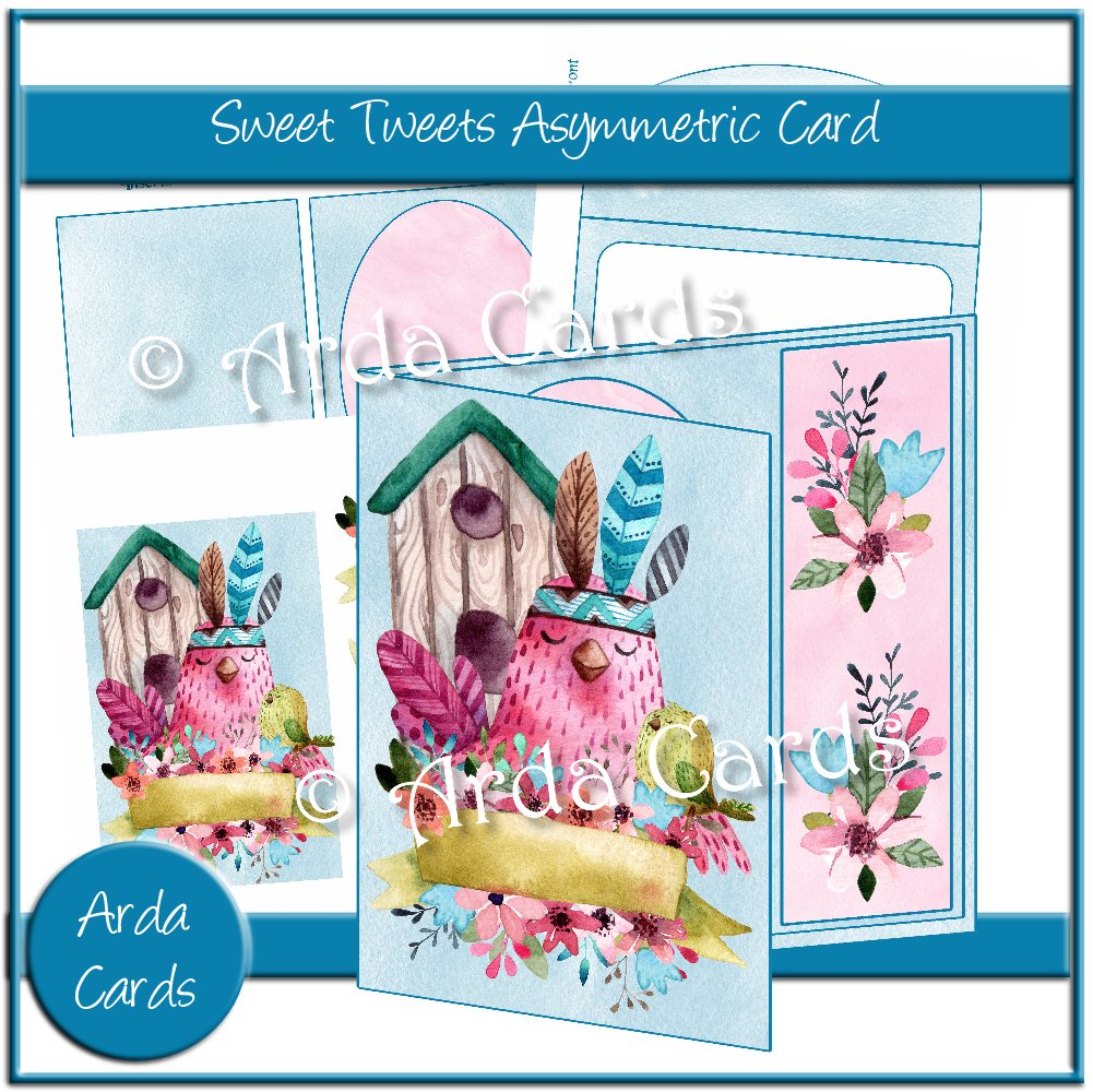 Sweet Tweets Asymmetric Card