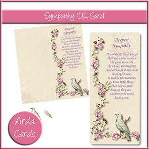 Sympathy DL Style Card - The Printable Craft Shop