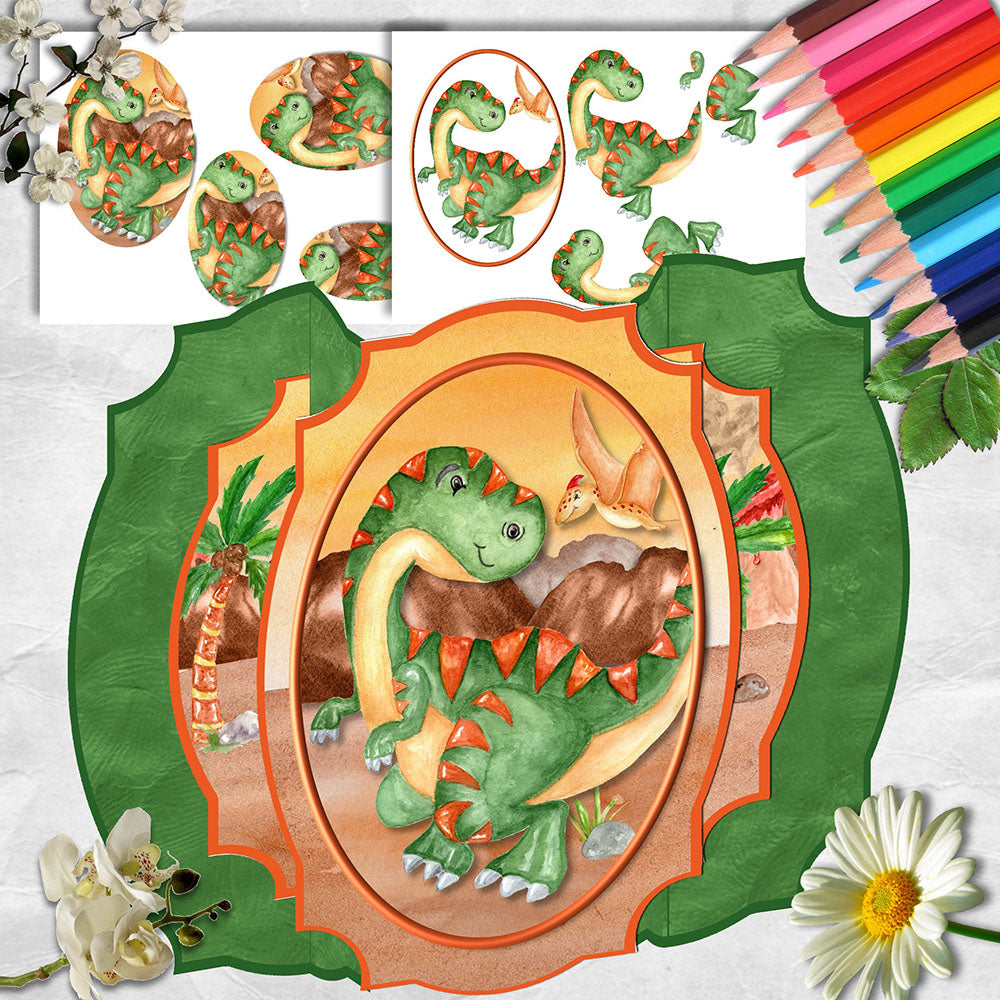 T-Rex Double Pop Out Card