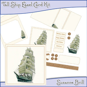 Tall Ship Easel Card Kit - The Printable Craft Shop