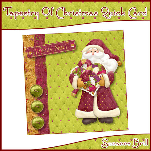 Tapestry Of Christmas Quick Card - The Printable Craft Shop