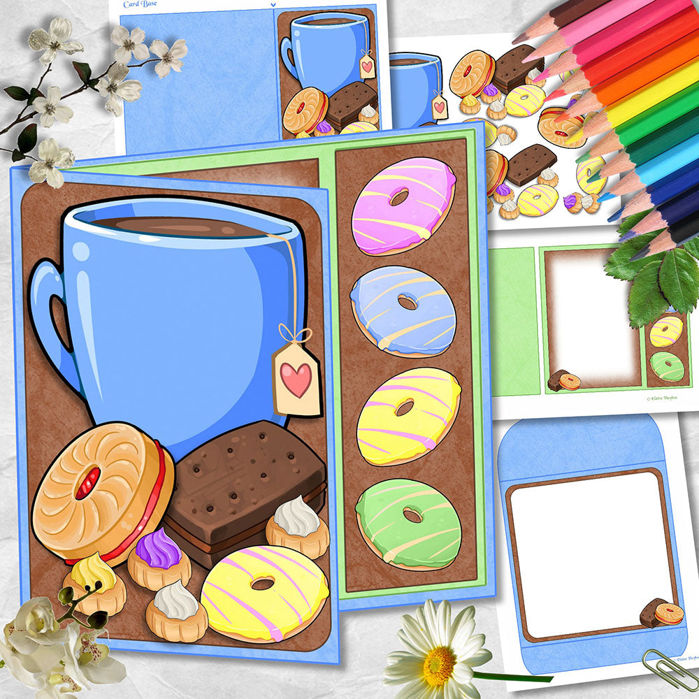 Tea & Biscuits Asymmetric Card