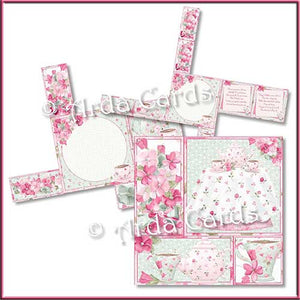 Teatime Delights 4 Fold Flap Card - The Printable Craft Shop - 2