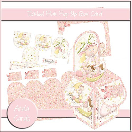 Tickled Pink Pop Up Box Card - The Printable Craft Shop