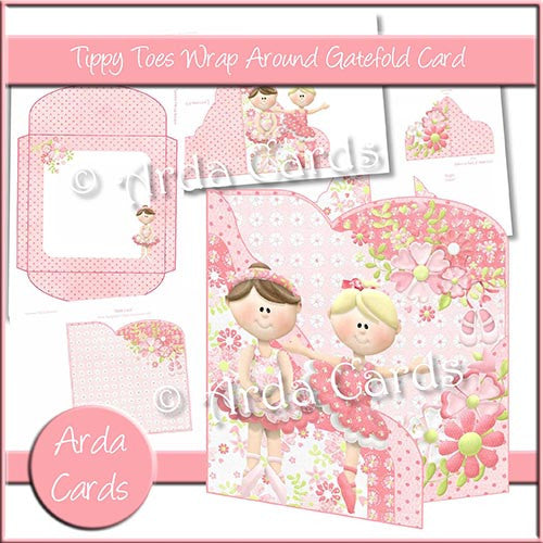 Tippy Toes Wrap Around Gatefold Card - The Printable Craft Shop