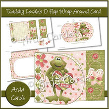 Load image into Gallery viewer, Toadally Lovable Printable D Flap Wrap Around Card - The Printable Craft Shop - 1