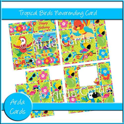 Tropical Birds Neverending Card