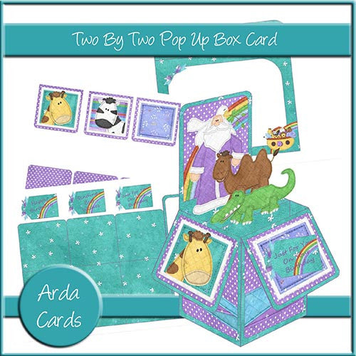 Two By Two Pop Up Box Card - The Printable Craft Shop