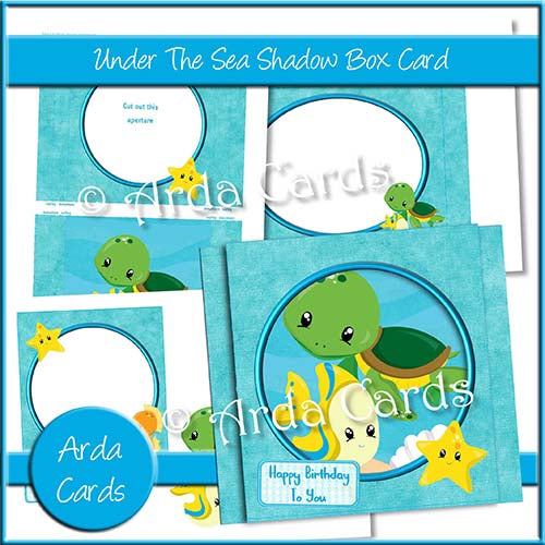 Under The Sea Shadow Box Card - The Printable Craft Shop
