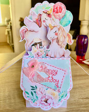 Load image into Gallery viewer, unicorn pop up box from printables