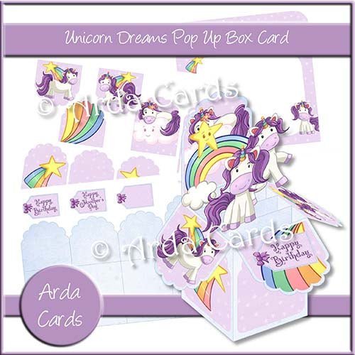 Unicorn Dreams Pop Up Box Card