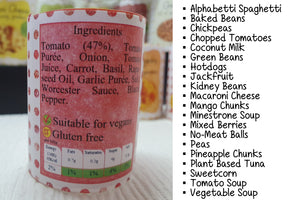 Vegan & Gluten Free Tinned Food Labels For Role Play Part 1