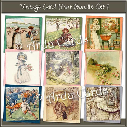 Vintage Card Front Bundle - The Printable Craft Shop