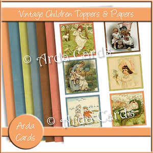 Vintage Children Toppers & Papers - The Printable Craft Shop