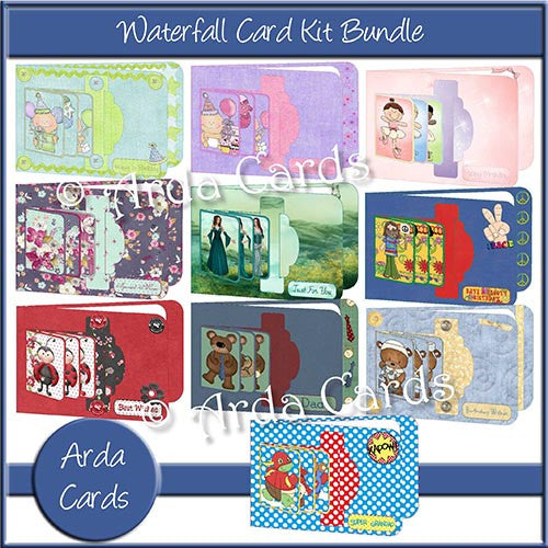 Waterfall Card Kit Bundle - The Printable Craft Shop