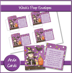Witch's Poop Envelopes - The Printable Craft Shop