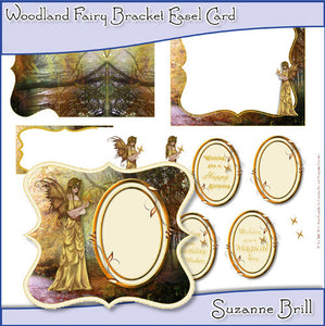 Woodland Fairy Bracket Easel Card - The Printable Craft Shop