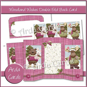 Woodland Wishes Double Foldback Cards - The Printable Craft Shop