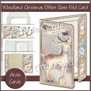 Woodland Christmas Offset Gate Fold Card