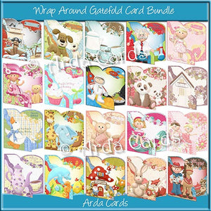Wrap Around Gatefold Card Bundle - The Printable Craft Shop