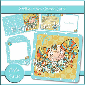 Zodiac Aries Square Card