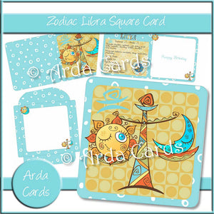 Zodiac Libra Square Card