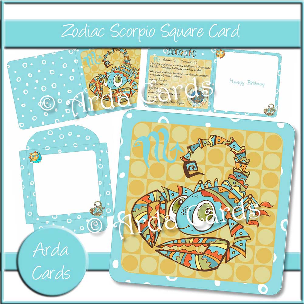Zodiac Scorpio Square Card